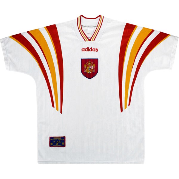 Camiseta España Replica Tercera Ropa Retro 1996 Blanco